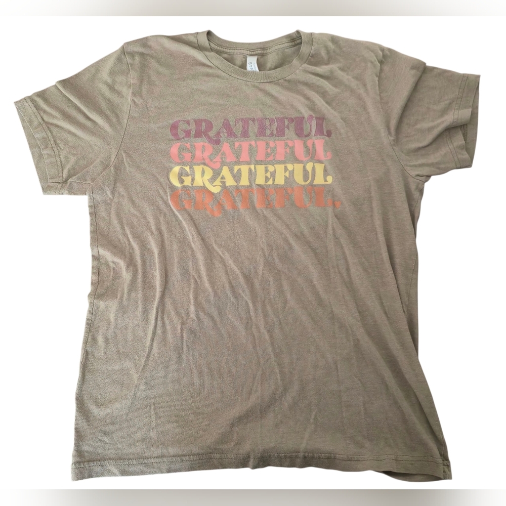 Greatful Short Sleeve Shirt Women's Large Olive Green